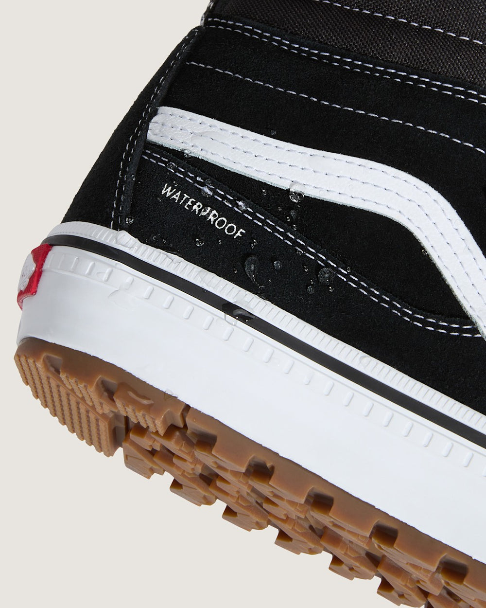 Men Vans Sk8-Hi Waterproof Insulated Shoe in Black / White
