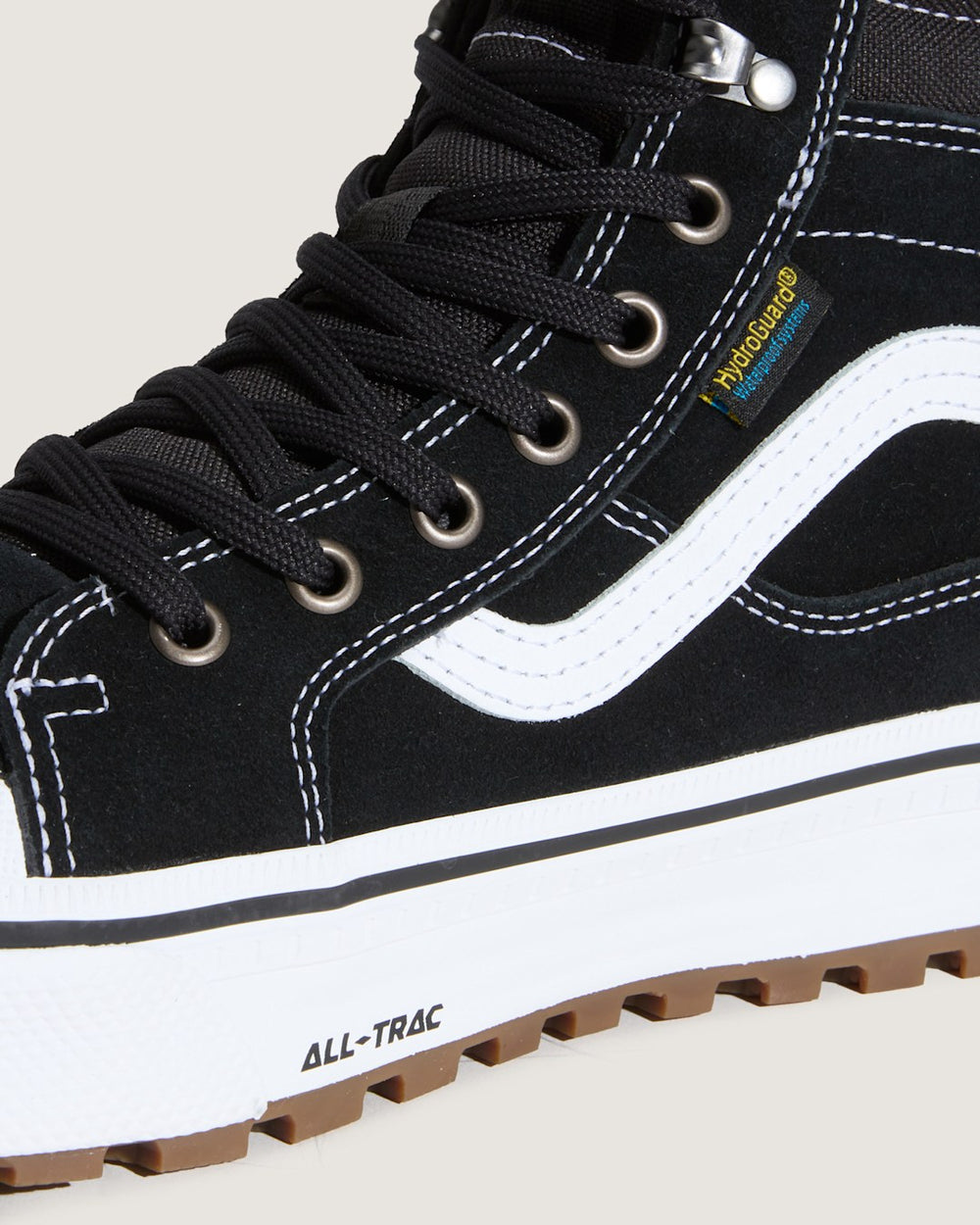 Men Vans Sk8-Hi Waterproof Insulated Shoe in Black / White
