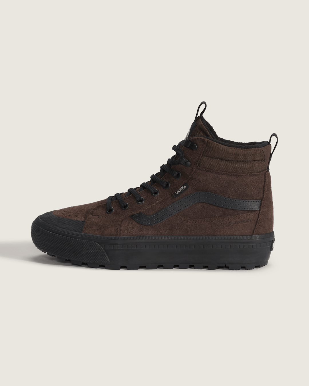 Men Vans Sk8-Hi Waterproof Insulated Shoe in Brown / Black