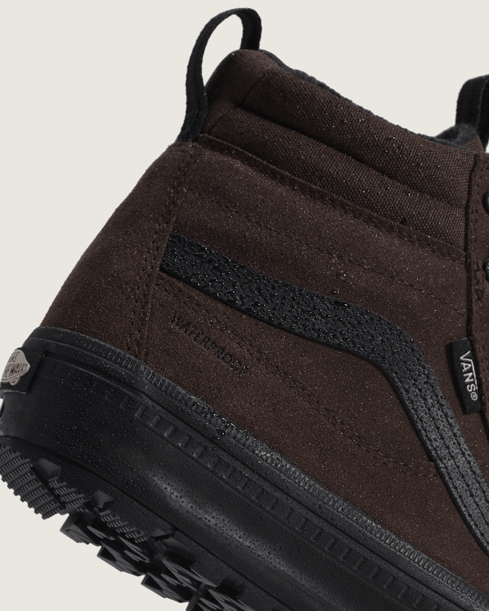 Men Vans Sk8-Hi Waterproof Insulated Shoe in Brown / Black