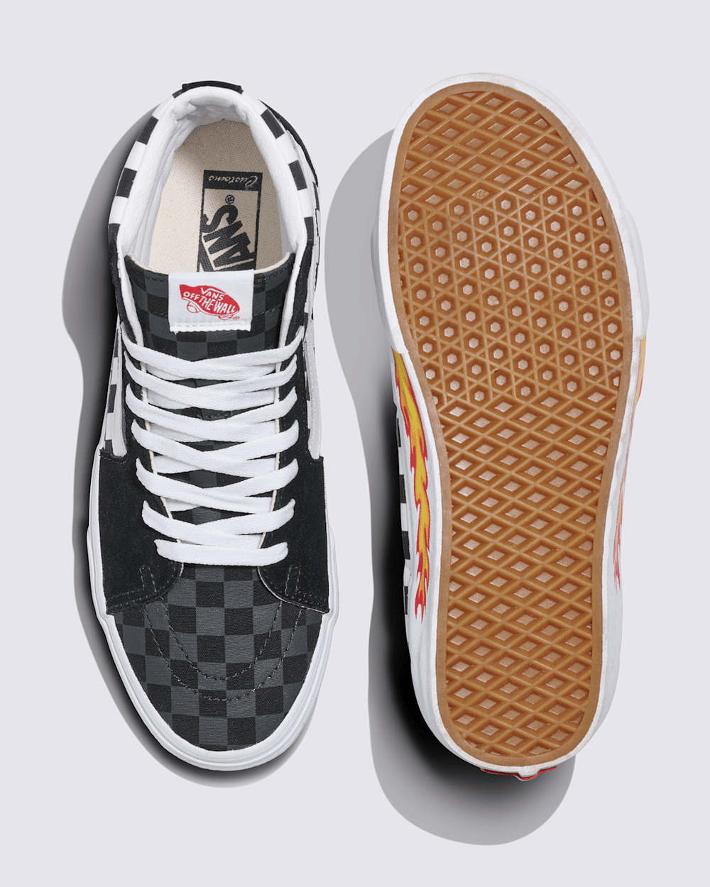 Men Vans Customs Sk8-Hi Checkerboard Shoe in Customs