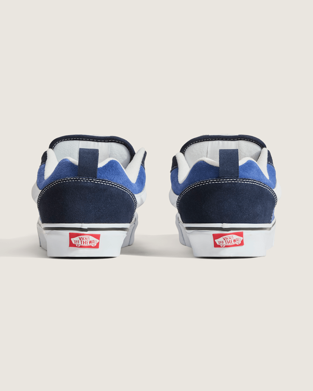 Men Vans Knu Skool Shoe in Navy Blue / True White