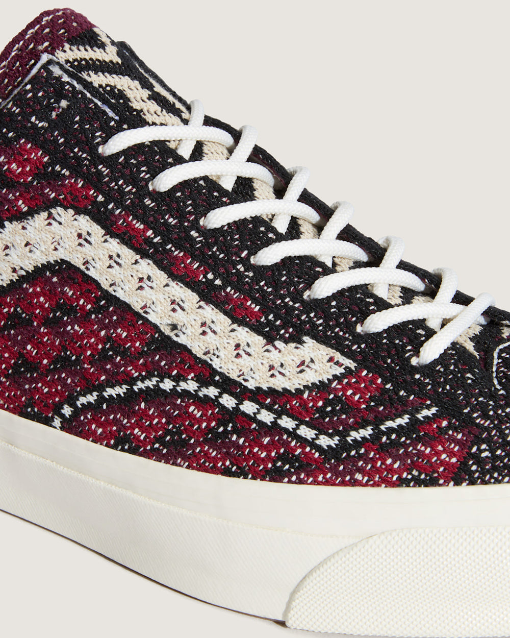 Men|Sale Vans Premium Old Skool Shoe in Geo Check Bordeaux Red