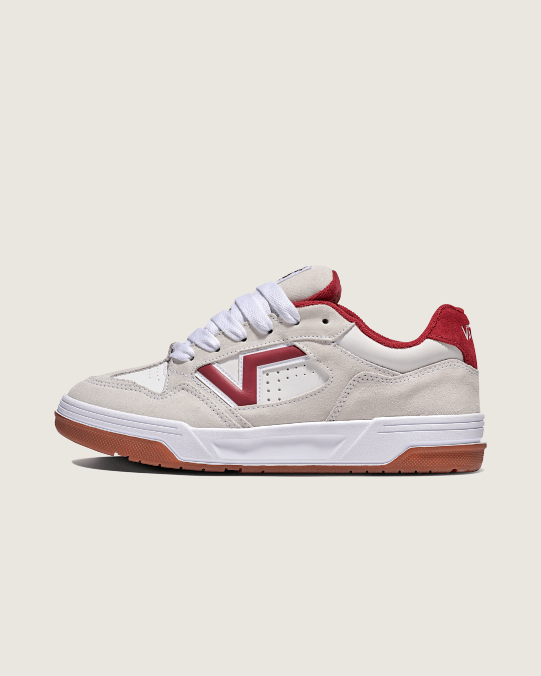 Men|Sale Vans Upland Shoe in White / Sun-Dried Tomato Red