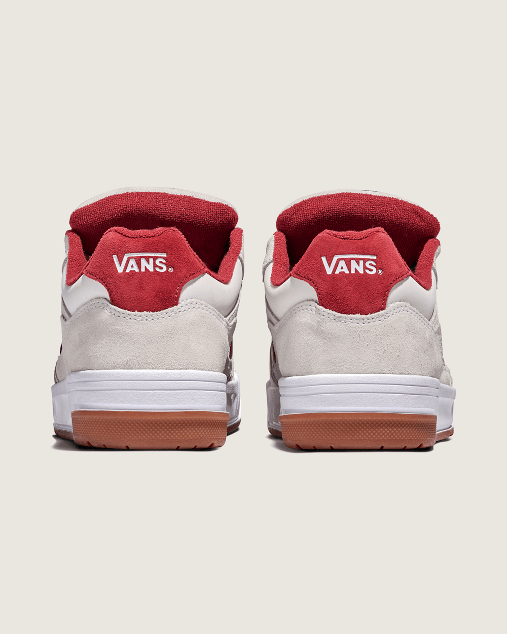 Men|Sale Vans Upland Shoe in White / Sun-Dried Tomato Red