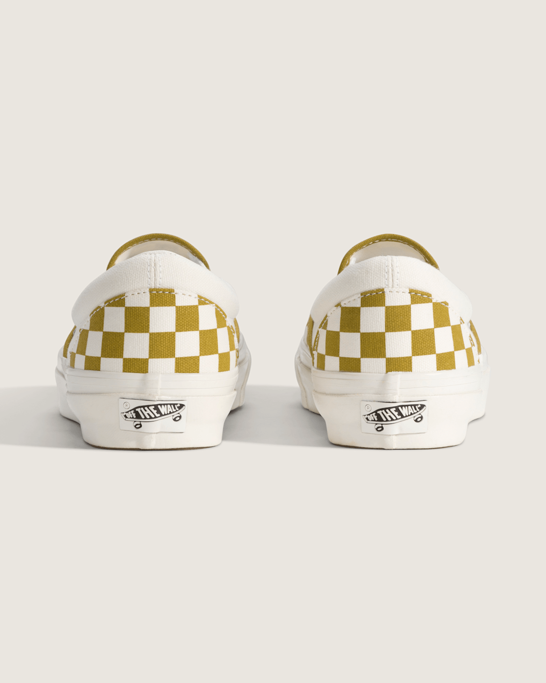 Men|Sale Vans Premium Classic Slip-On Checkerboard Shoe in Checkerboard Burnt Gold Yellow