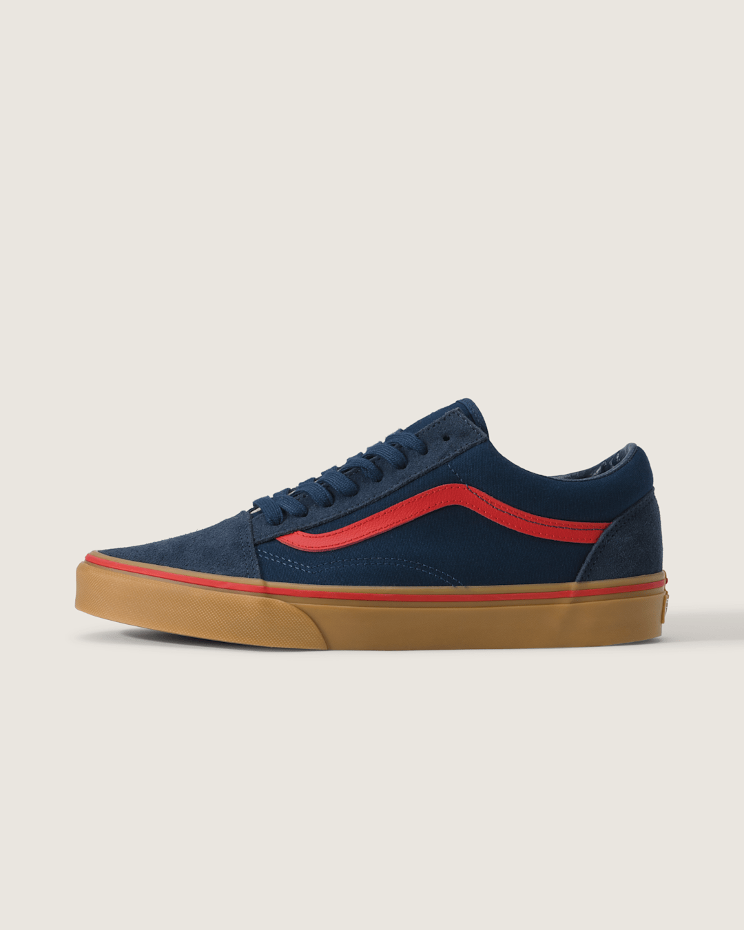 Men|Sale Vans Old Skool Gum Shoe in Navy Blue / Red
