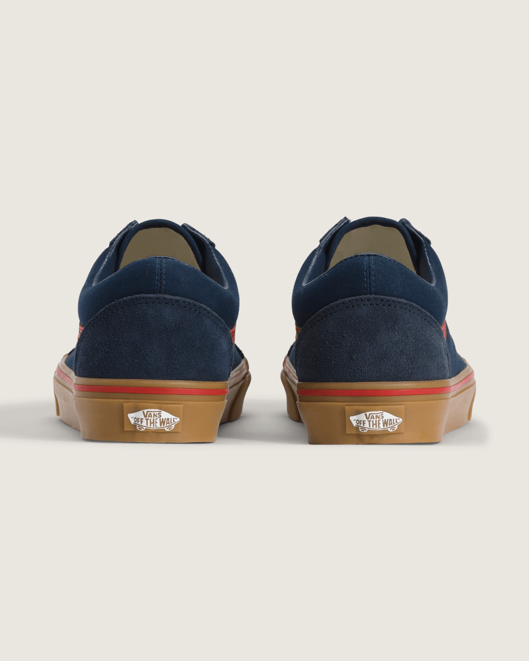 Men|Sale Vans Old Skool Gum Shoe in Navy Blue / Red