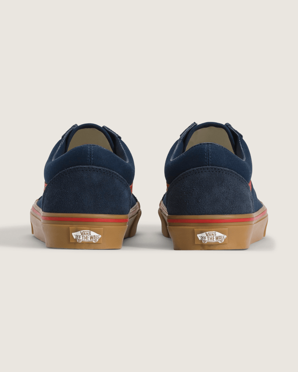 Men|Sale Vans Old Skool Gum Shoe in Navy Blue / Red
