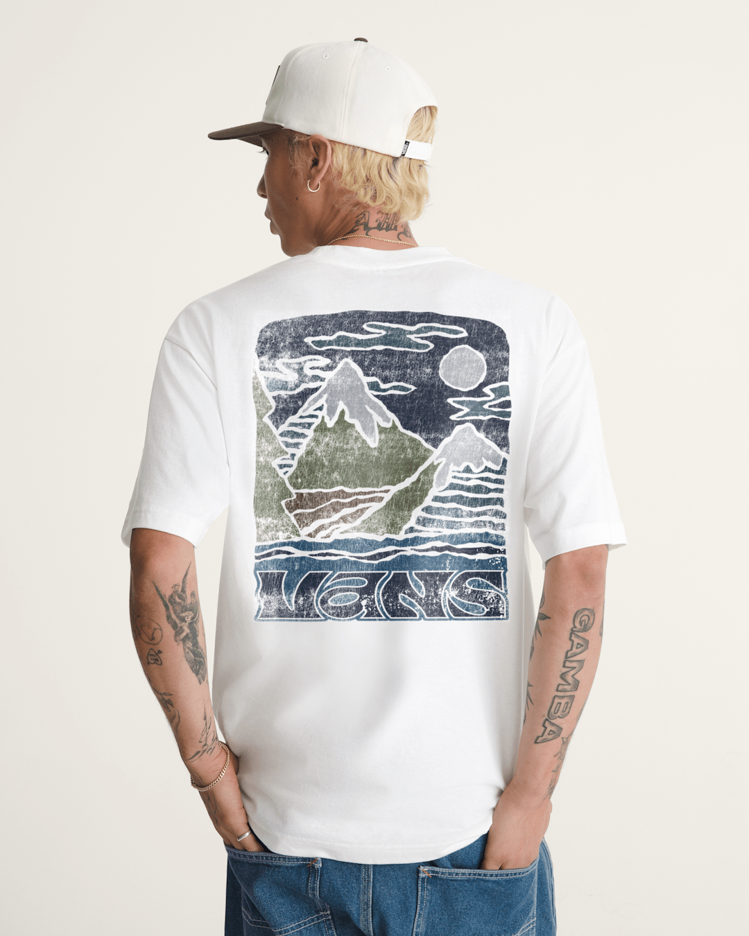Men Vans New Heights T-Shirt in White