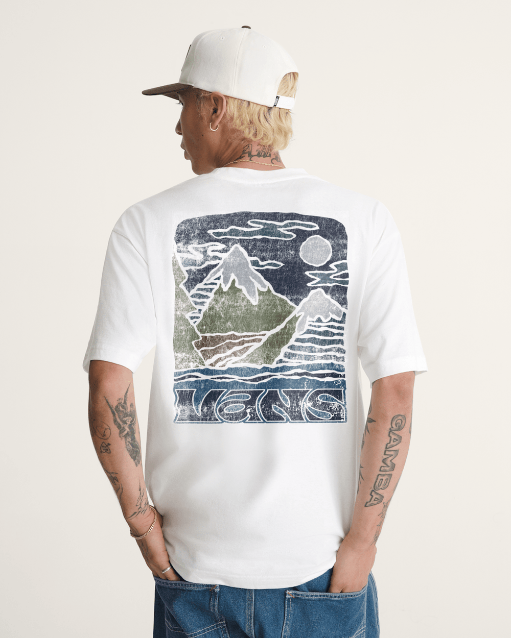 Men Vans New Heights T-Shirt in White