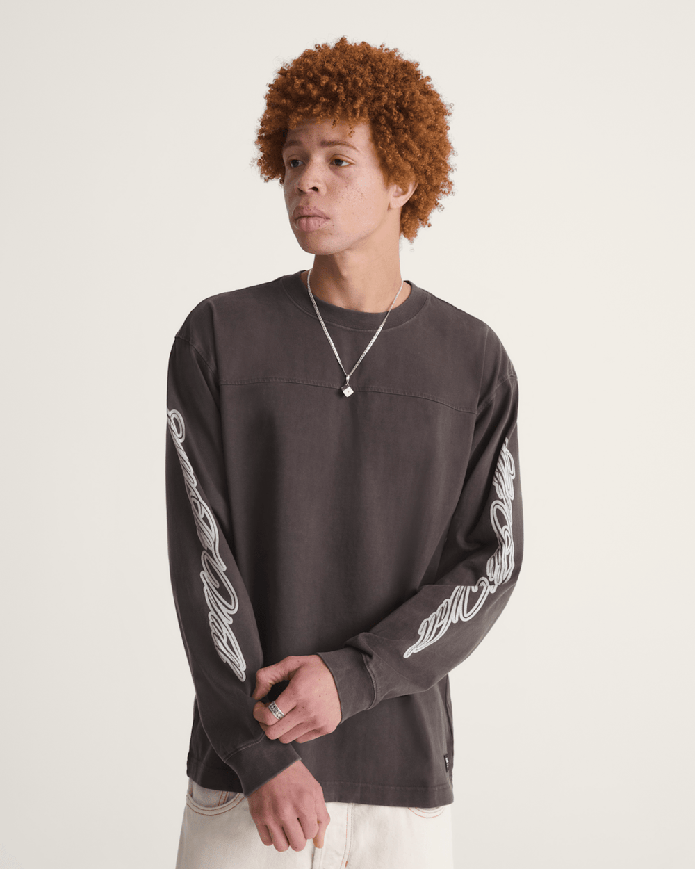 Men Vans Durham Long Sleeve Shirt in Faded Black