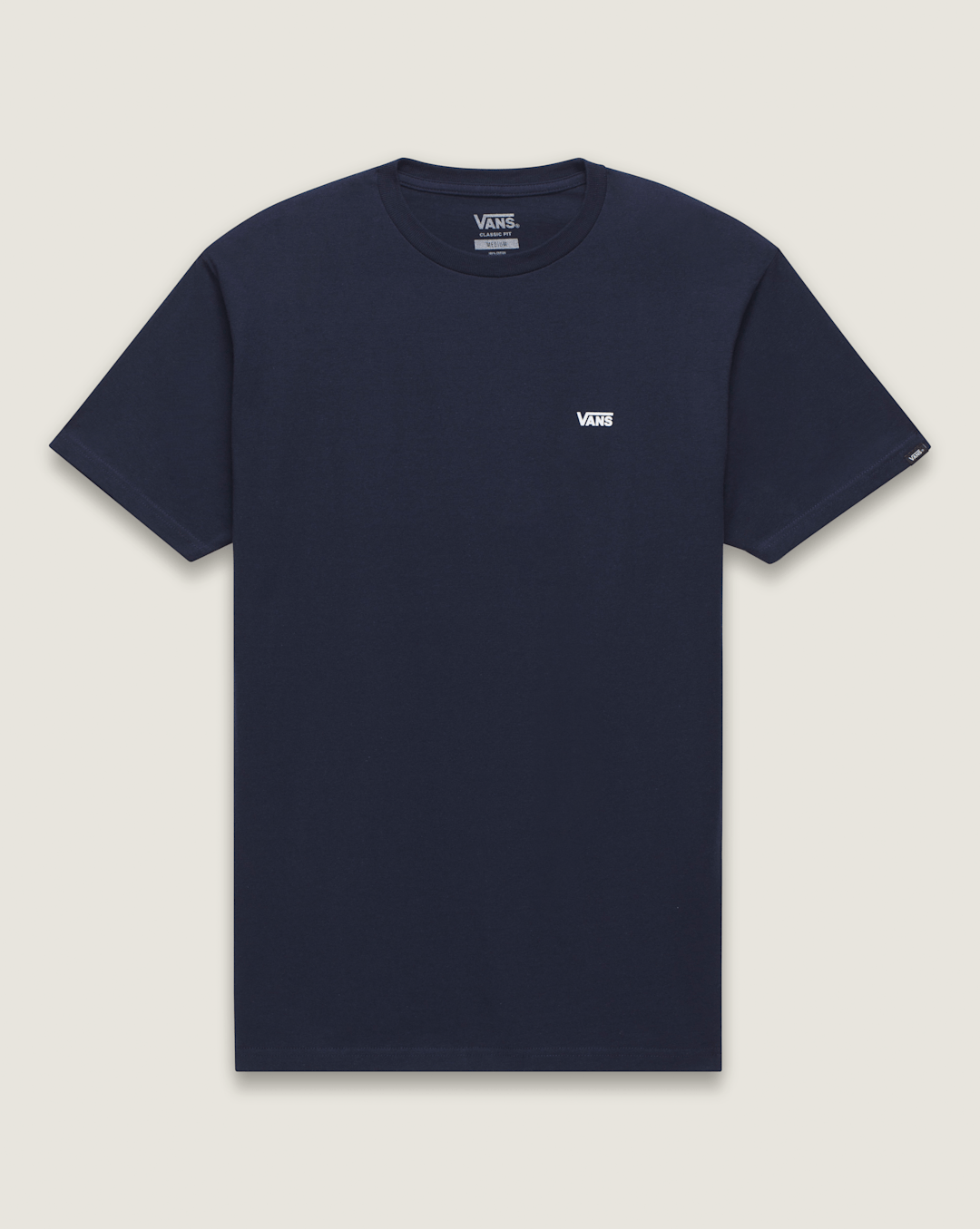 Men Vans Left Chest Logo T-Shirt in Navy Blue