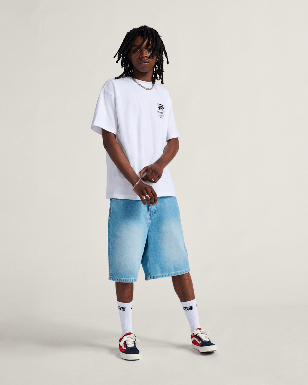 Men Vans Stockpile T-Shirt in White