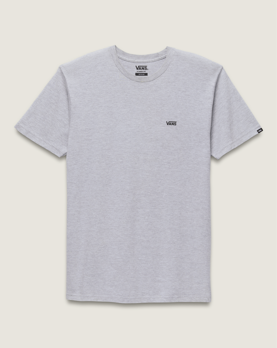 Men Vans Left Chest Logo T-Shirt in Heather Grey