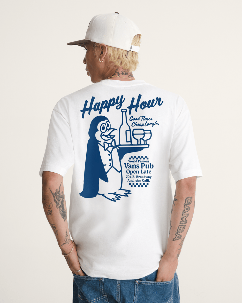 Men Vans Waddle It Be T-Shirt in White