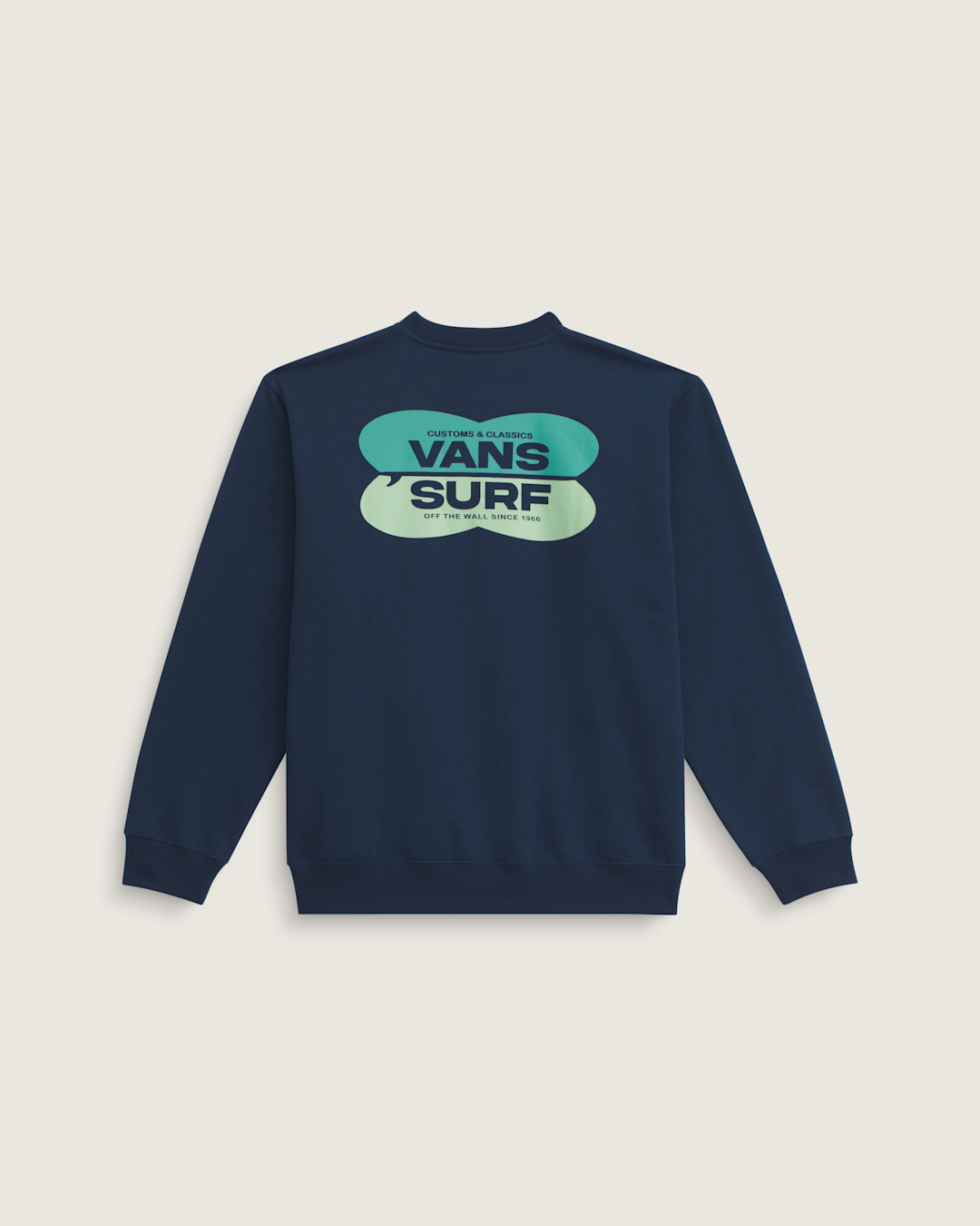 Men Vans Palms Crew Sweatshirt in Dress Blues