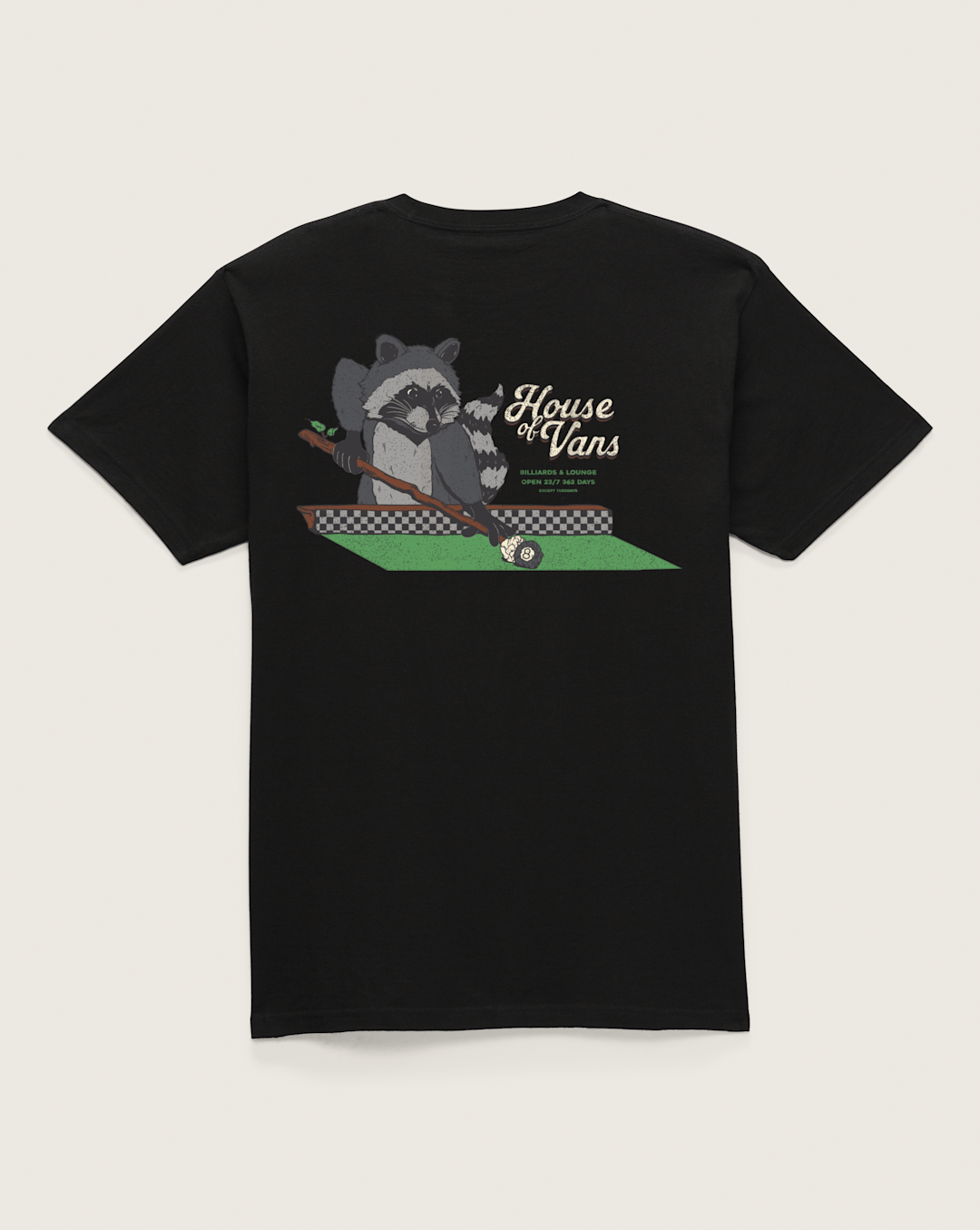 Men Vans Billiards Lounge T-Shirt in Black