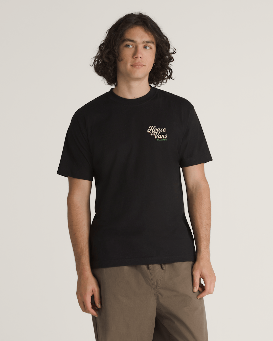 Men Vans Billiards Lounge T-Shirt in Black