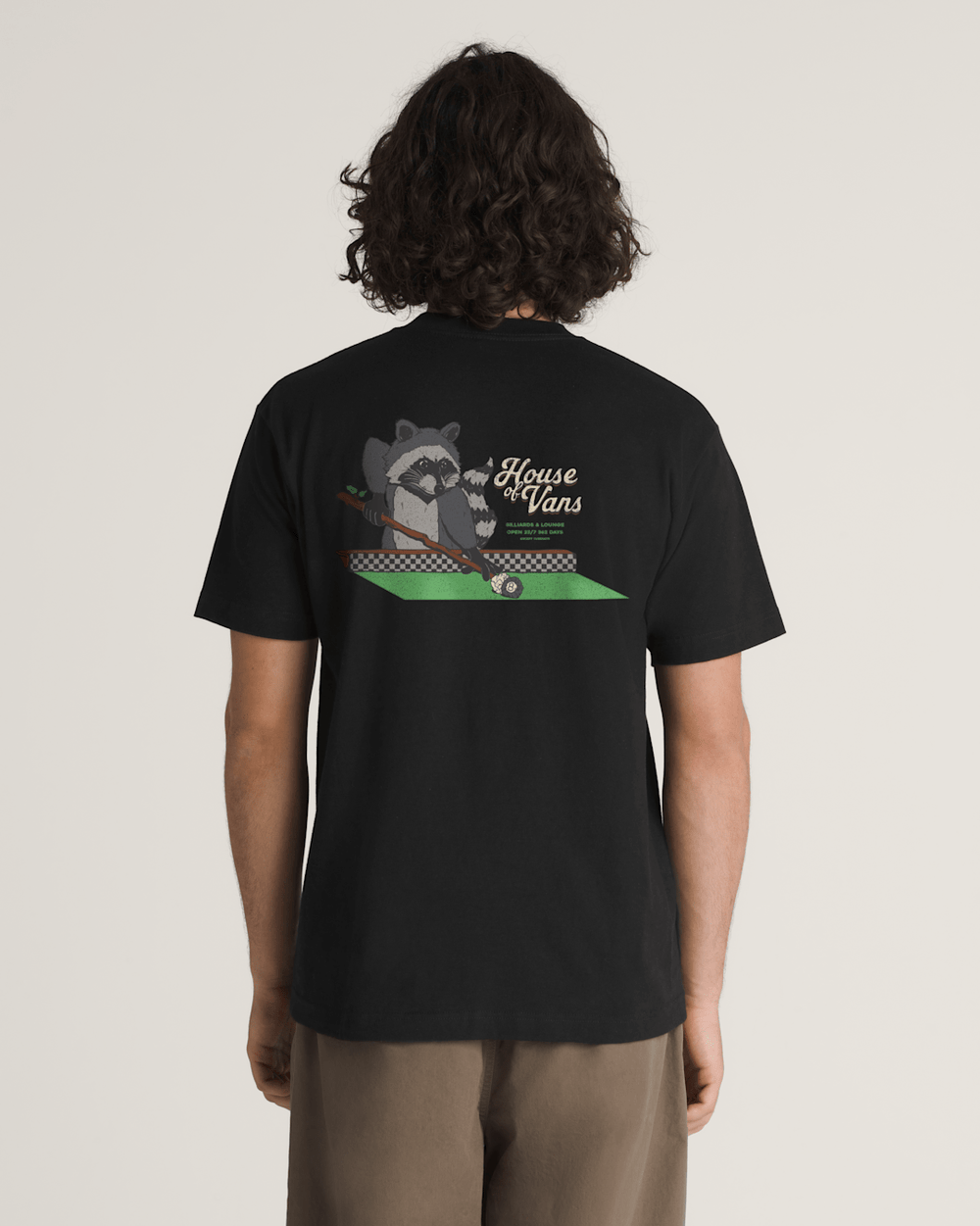 Men Vans Billiards Lounge T-Shirt in Black