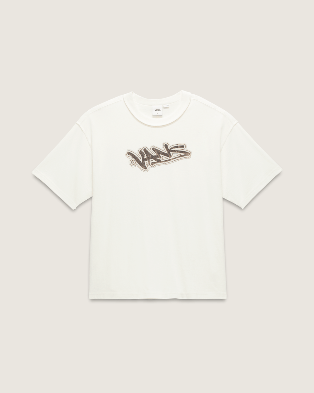 Men Vans Premium Short Sleeve T-Shirt in Marshmallow White