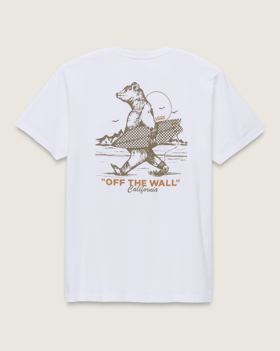 Men Vans California Bear Stroll T-Shirt in White