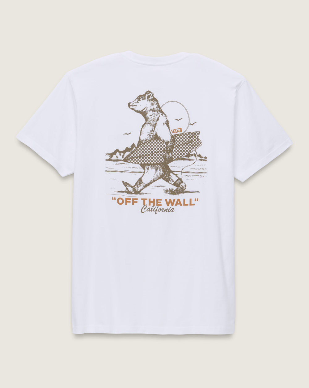Men Vans California Bear Stroll T-Shirt in White
