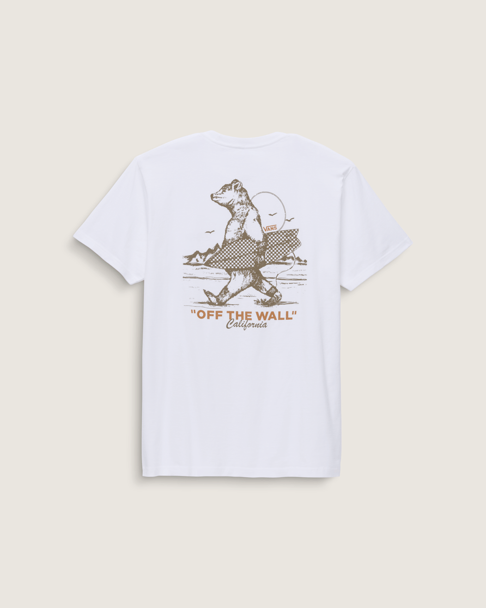 Men Vans California Bear Stroll T-Shirt in White