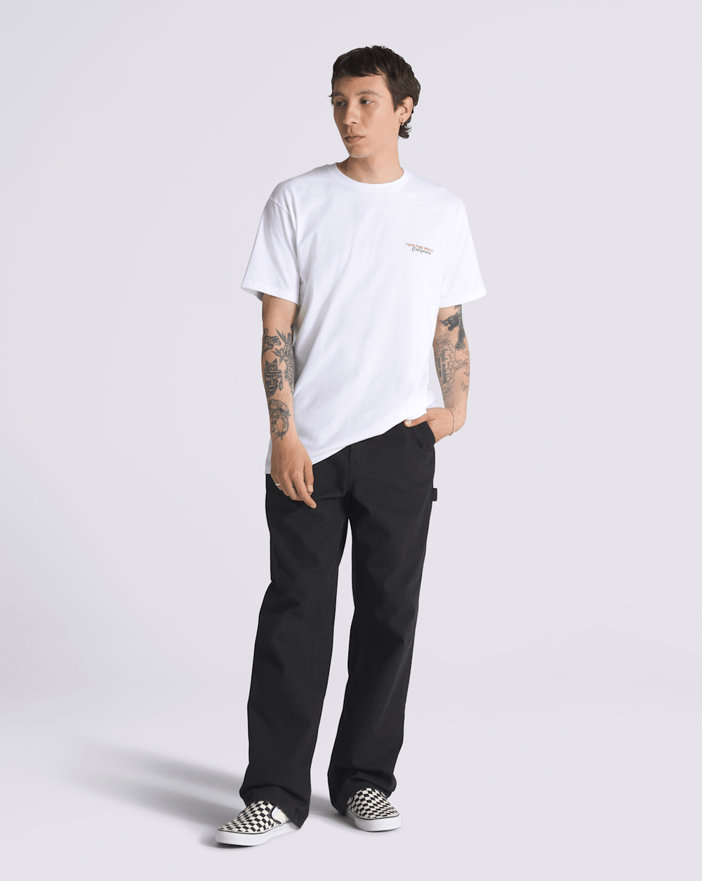 Men Vans California Bear Stroll T-Shirt in White
