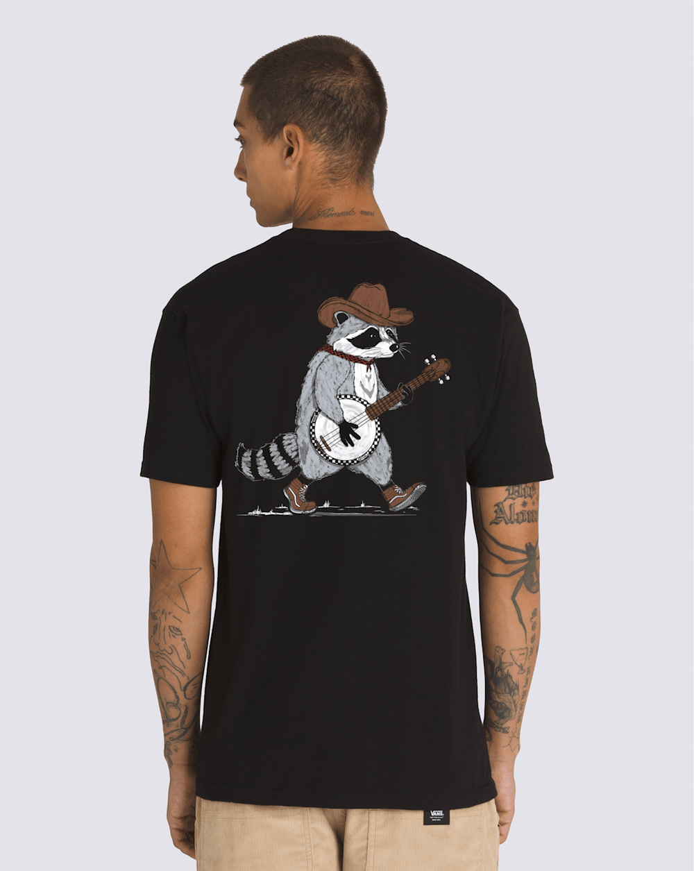 Men Vans Stage Walk T-Shirt in Black