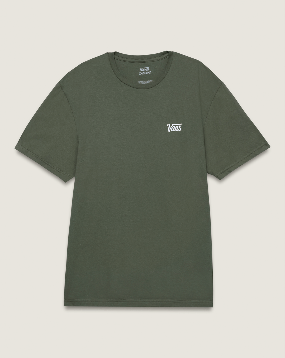 Men Vans Mini Script Tee in Military Green