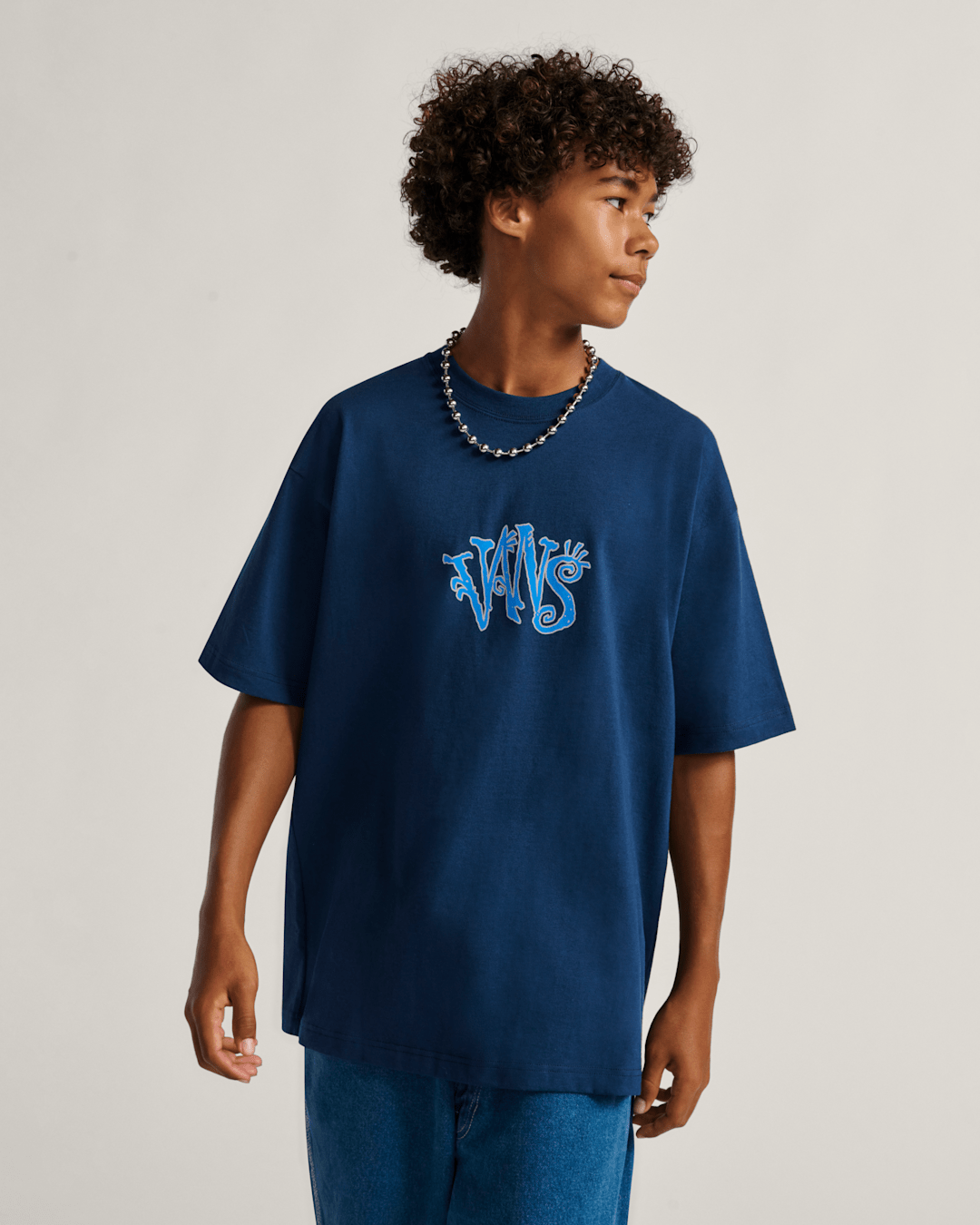 Men Vans Bromeo T-Shirt in Navy Blue