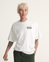 Men Vans Ribcage Reversible T-Shirt in Egret White