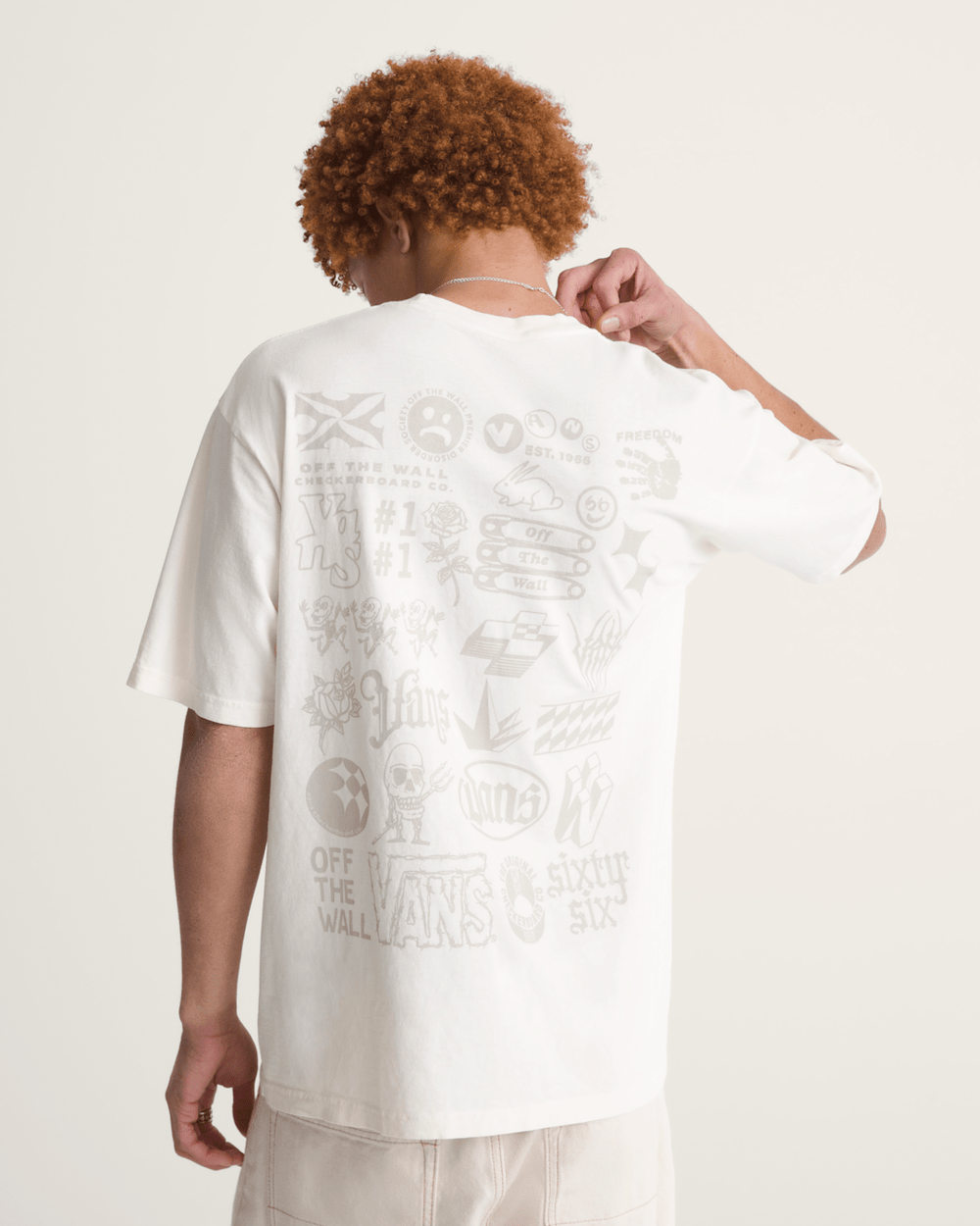 Men Vans Mixed Lot T-Shirt in Marshmallow White