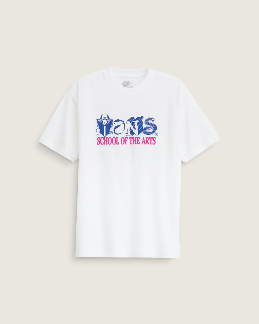 Men Vans Art Skool T-Shirt in White