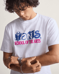 Men Vans Art Skool T-Shirt in White