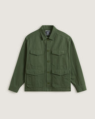 Men Vans Skate Military Overshirt by Atiba Jefferson in Atiba Pine Forest Green
