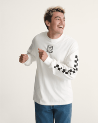 Men Vans TeamTeam Long Sleeve T-Shirt in Egret White