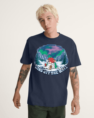 Men Vans Northern Lights T-Shirt in Navy Blue