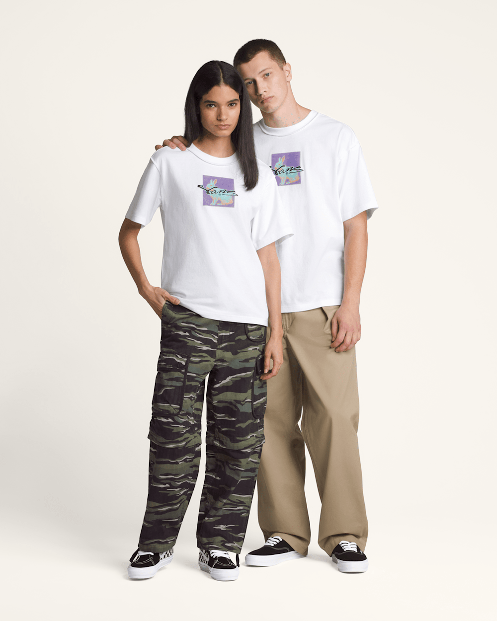 Men Vans Premium Short Sleeve T-Shirt in White