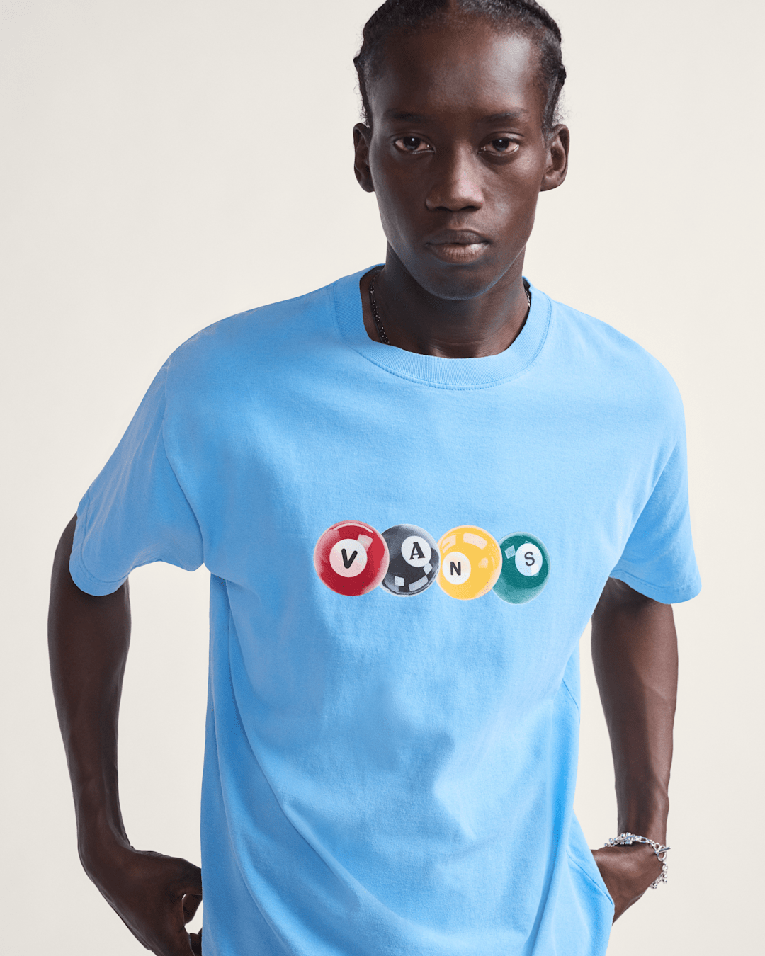 Men Vans Backspin T-Shirt in Tranquil Blue
