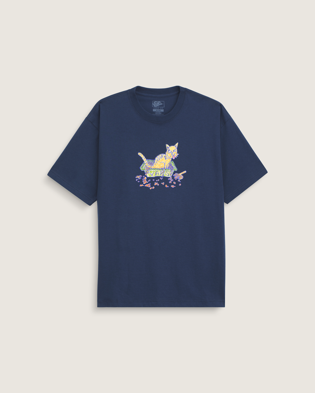 Men Vans Litter T-Shirt in Navy Blue