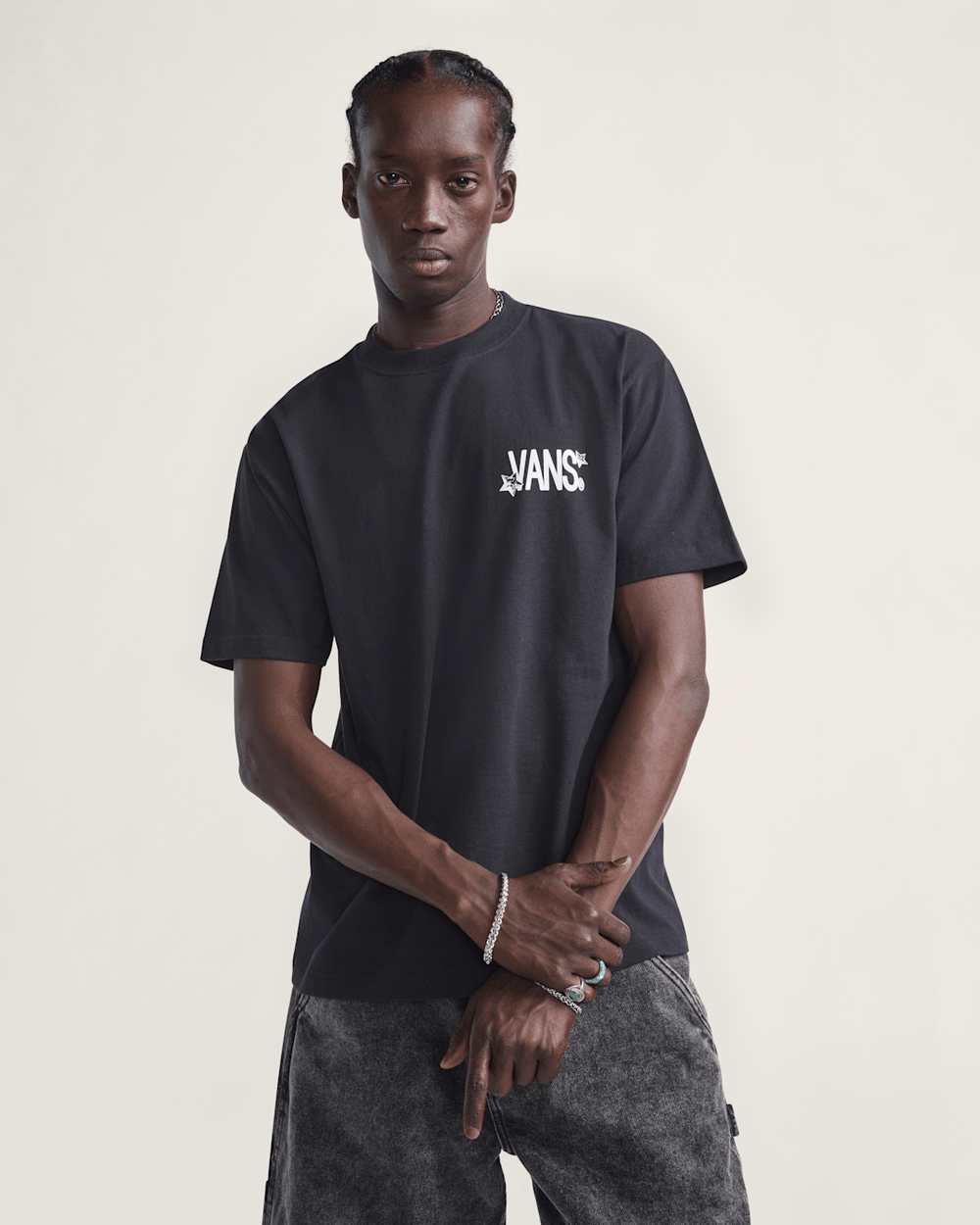 Men Vans Chaos T-Shirt in Black
