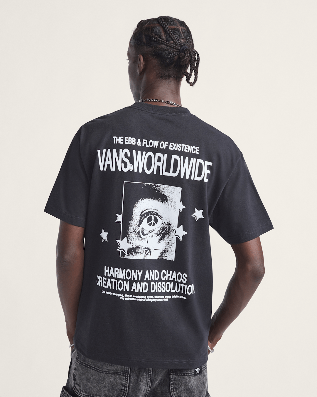 Men Vans Chaos T-Shirt in Black