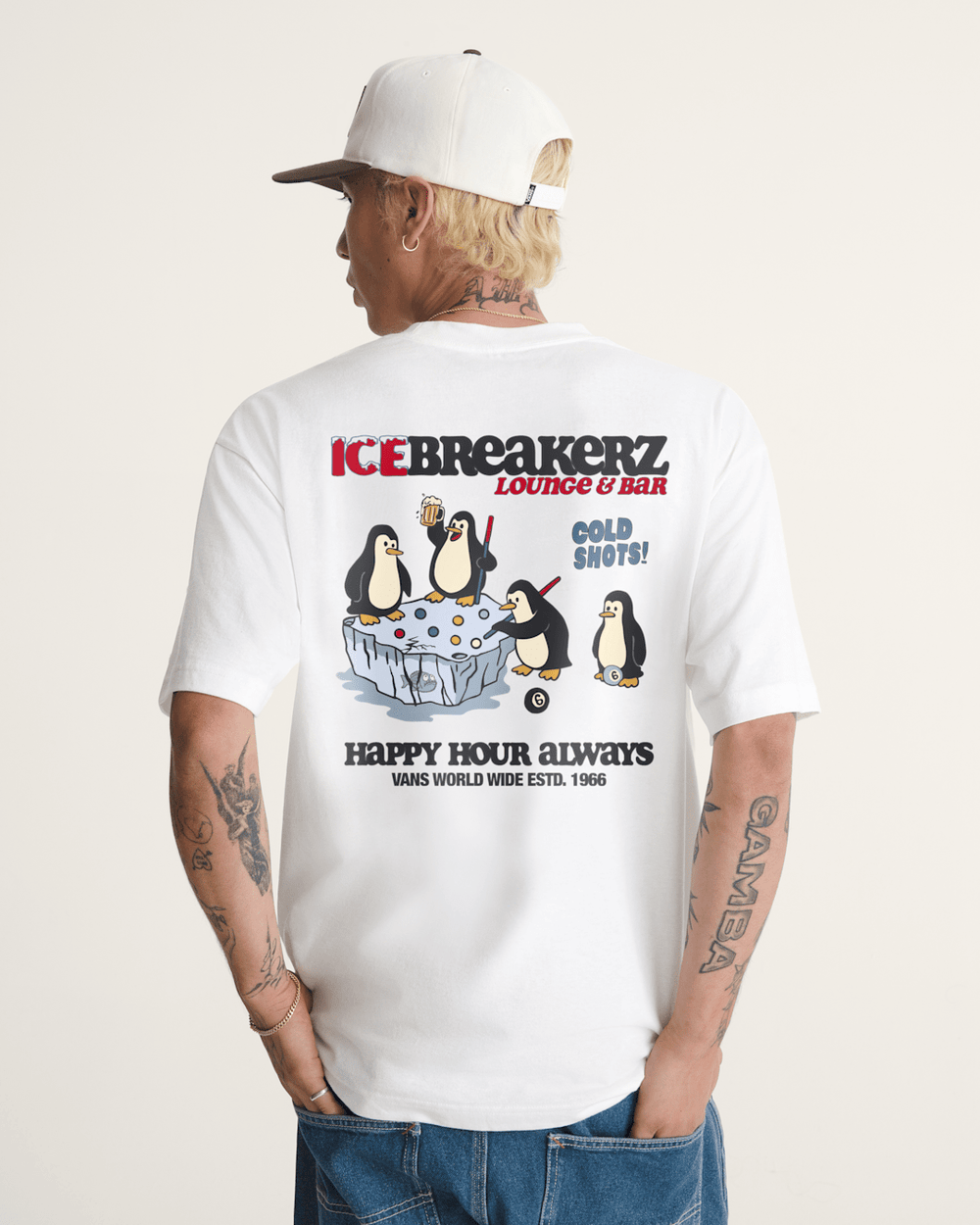 Men Vans Ice Breakerz T-Shirt in White