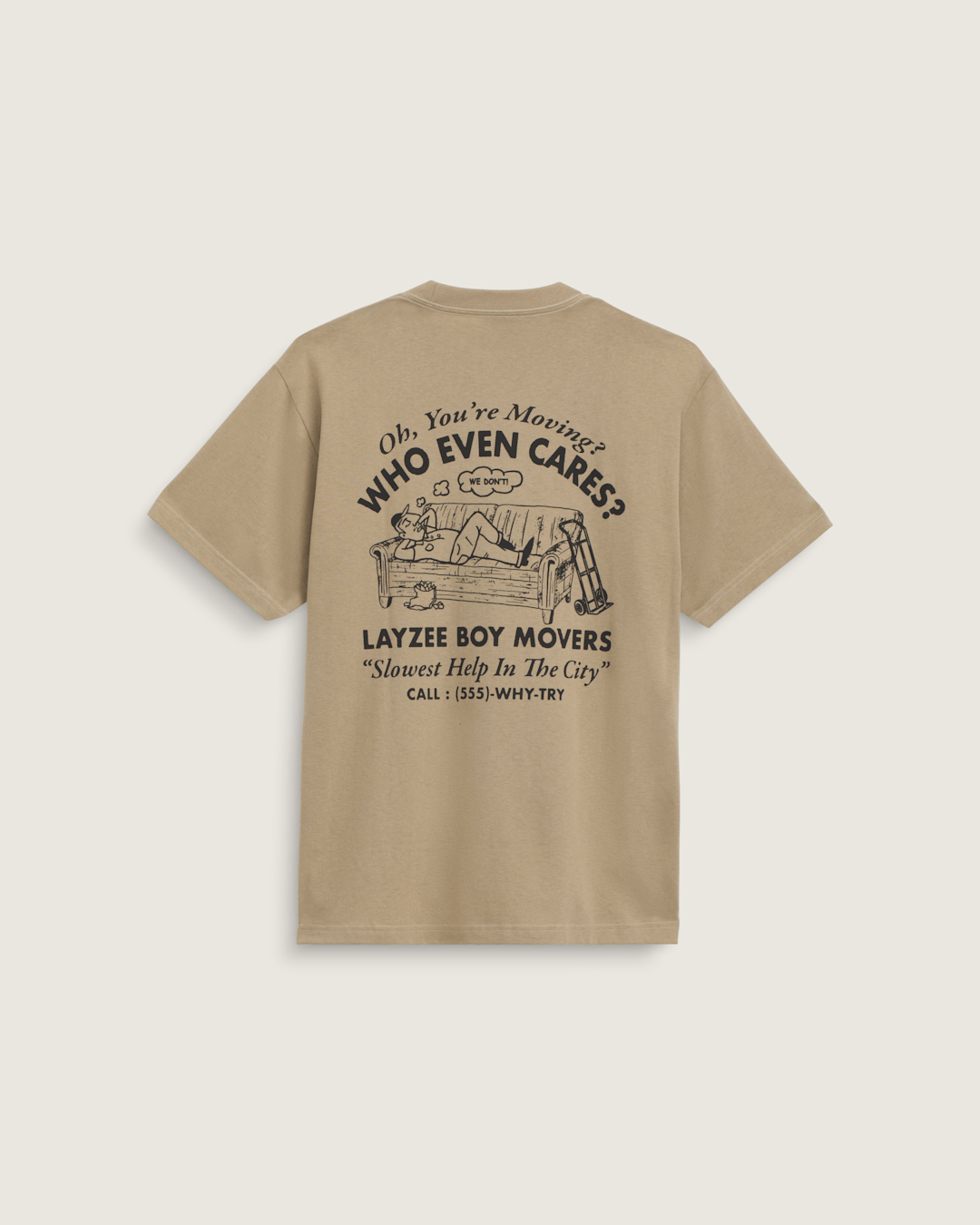 Men Vans Moving Co T-Shirt in Bay Leaf Brown