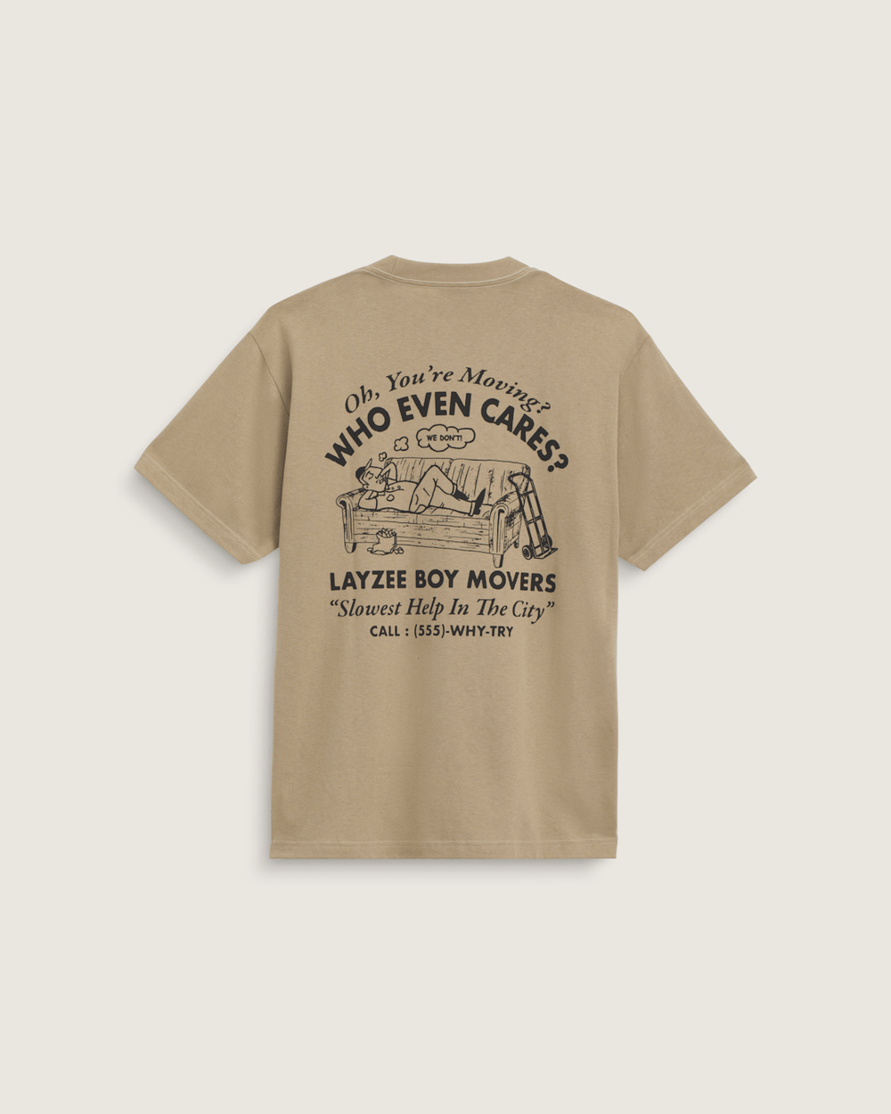 Men Vans Moving Co T-Shirt in Bay Leaf Brown