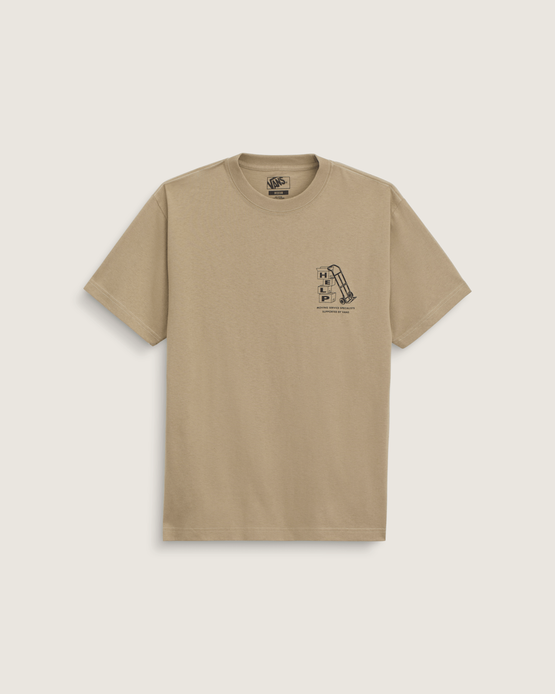 Men Vans Moving Co T-Shirt in Bay Leaf Brown