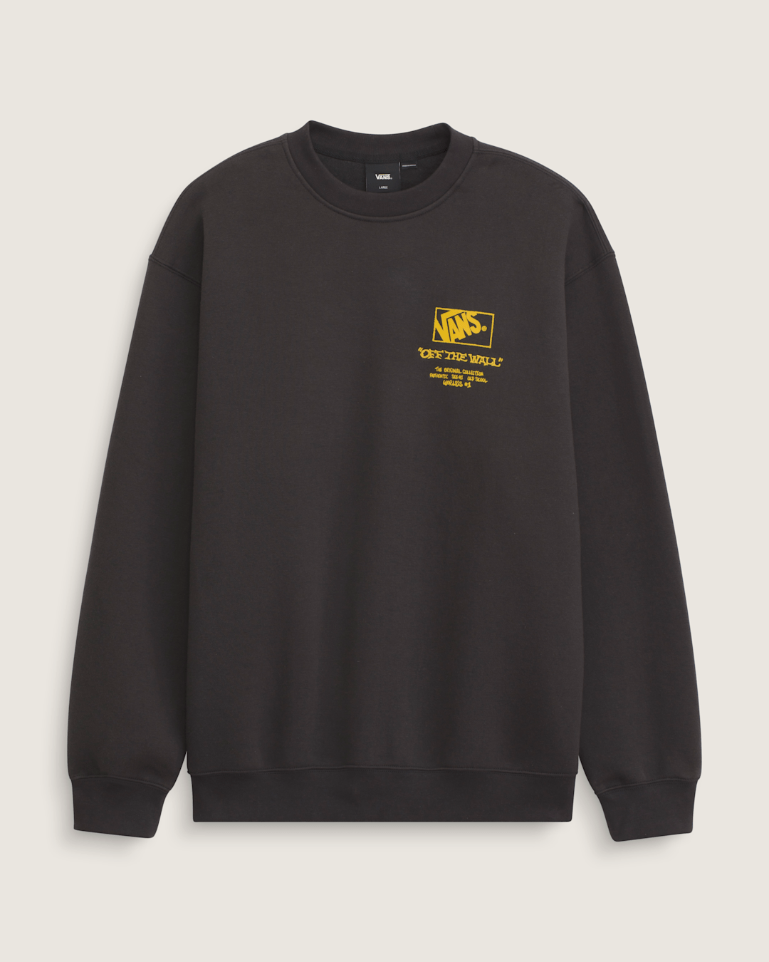 Men Vans Circle Bones Formula Crew Sweatshirt in Black