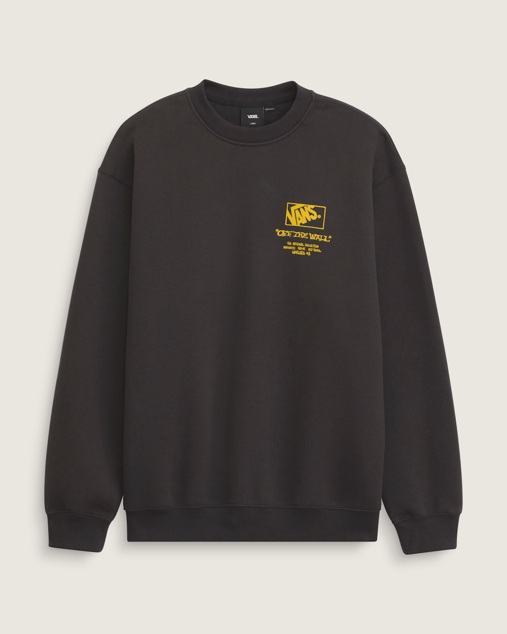 Men Vans Circle Bones Formula Crew Sweatshirt in Black